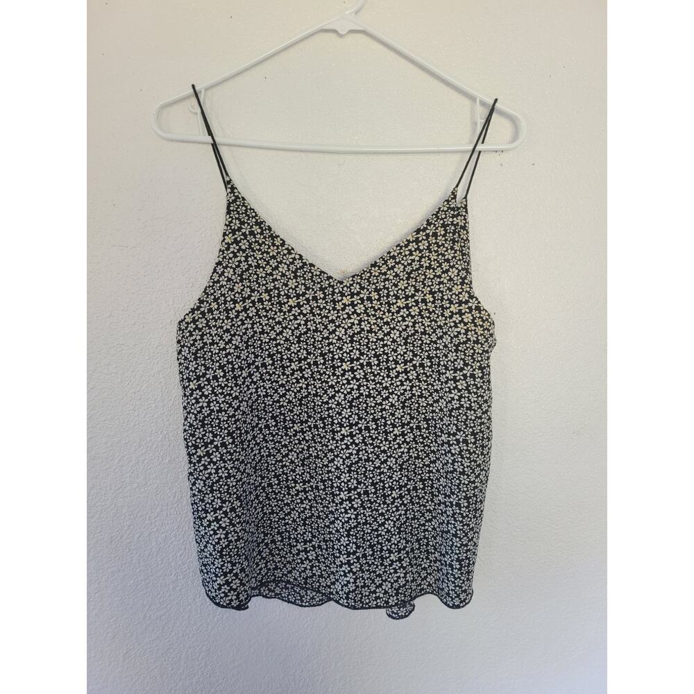 Forever 21 Women's Daisy Blue Sleeveless Blouse size Medium Tank Top #14